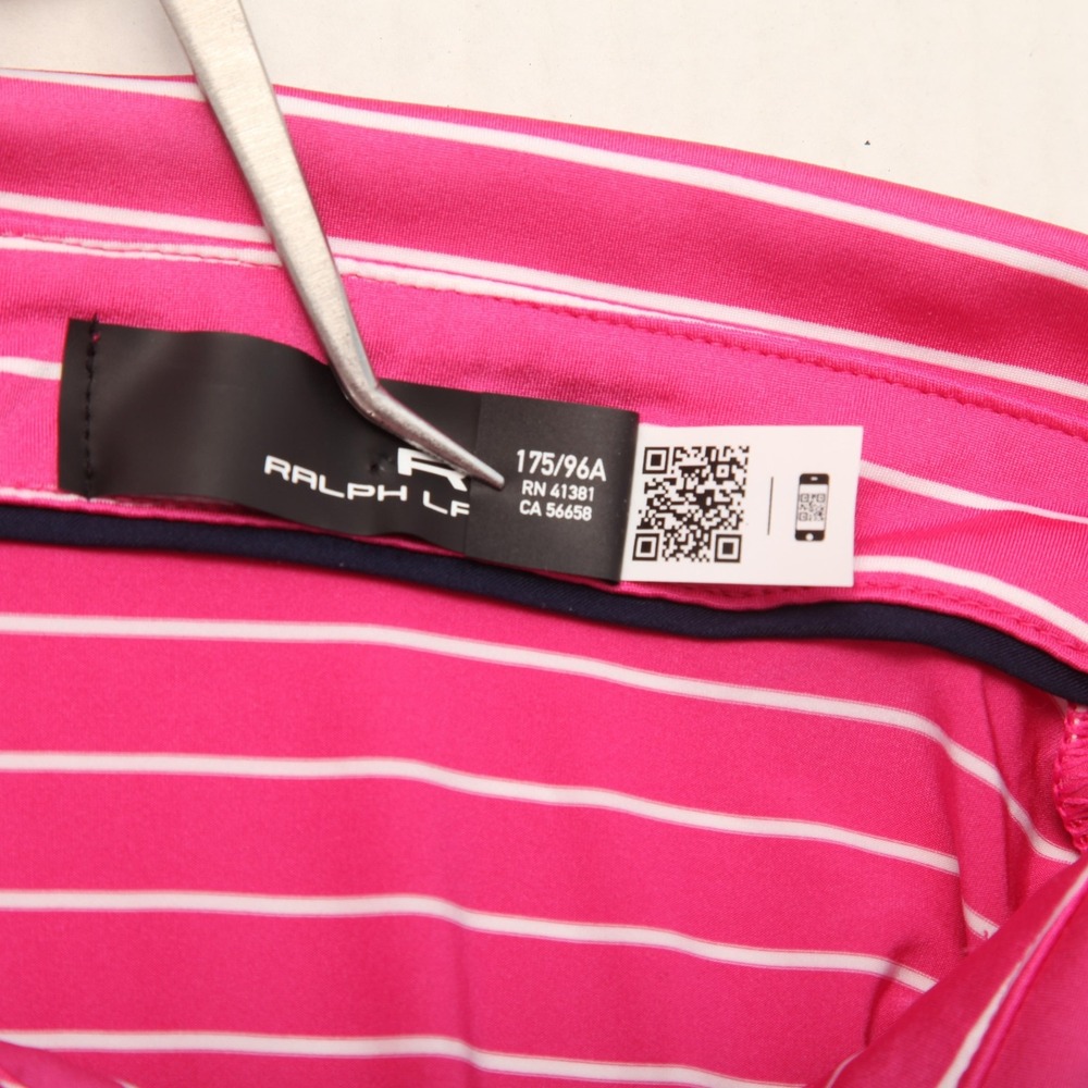 RLX Ralph Lauren Polo Shirt Mens Medium Pink Stripe Golf Mountain Ridge CC - Picture 6 of 12